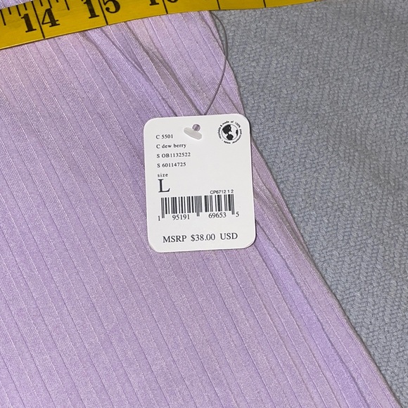 NWT Free People Movement Ribbed Lavender Racerback Tank Top - Picture 8 of 9